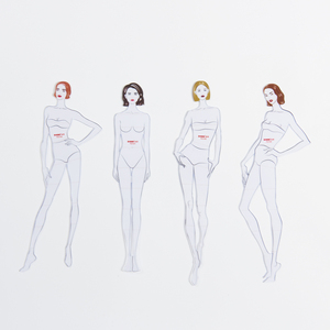 迪涵/DIHAN 女子服装设计人体时装动态图尺子 手绘模特效果图模板
