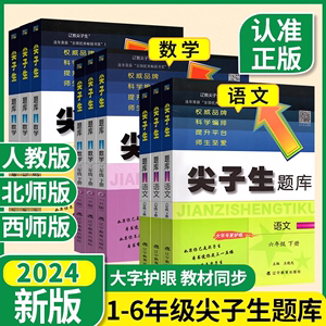 2024新版尖子生题库一二三四五六年级下册上册同步训练语文数学人教版北师大版西师版小学专项同步练习册训练题课时作业本思维训练