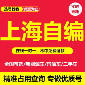 上海沪牌自编自选车牌新能源选号12123油车优质选号查询车牌选号