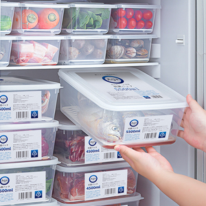 日本银离子抗菌冰箱收纳盒食品级冷冻专用速冻肉类保鲜盒整理神器