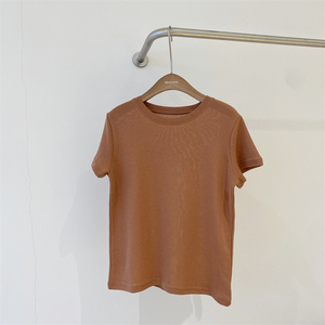 NOATAON  灰橘粉 | 显白透气 超舒服圆领基础短袖T恤 7731