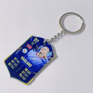 钥匙扣哈兰德曼城fifaonline4足球队球迷周边用品礼物球星卡挂件