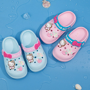 迪士尼儿童拖鞋夏季女童室内防滑小孩洞洞鞋洗澡凯蒂猫宝宝沙滩鞋