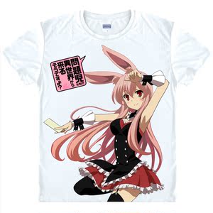 问题儿童都来自异世界黑兔日本动漫服装透气周边衣服短袖t恤02 阿里巴巴找货神器