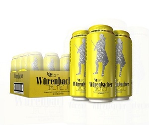 满2箱包邮 瓦伦丁（Wurenbacher）拉格啤酒500ml*24听德国进口
