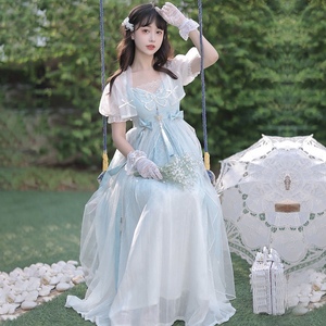 原创正版龙女中国风复古日常汉服女吊带裙外搭Lolita汉元素两件套