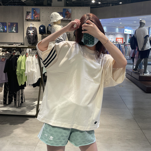 Adidas三叶草 男女装夏季新款运动短袖T恤 HM1877 HM1874