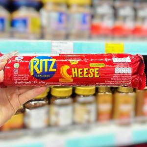 香港代购 进口卡夫利脆RITZ  芝士味夹心饼干条装 118g 代餐零食