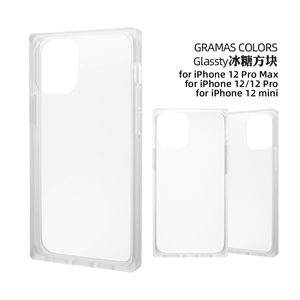 日本GRAMAS适用苹果iPhone12pro透明防摔玻璃套max挂绳手机壳mini