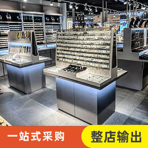 项链耳环展示架店铺架子饰品店货架摆台中岛柜展示柜精品店展示架