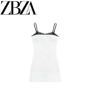 ZAR 春节新款 女装 欧美风法式设计感蕾丝拼接修身连衣裙 2311707