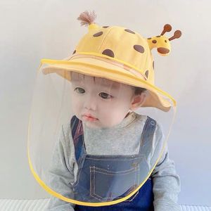 婴儿防护面罩儿童隔离防飞沫挡板宝宝帽遮脸护脸出门面部罩可拆卸