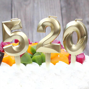 金色数字蜡烛0-9儿童成人周岁生日蛋糕装饰庆祝派对用品数字蜡烛