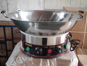 大功率商用铸铁锅特大容量工地蒸煮多功能电热锅食堂炒菜家用一体