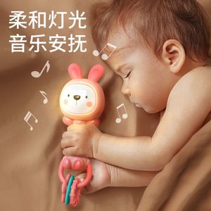 婴儿玩具音乐手摇铃3-6个月以上早教幼儿哄娃可啃咬宝宝0-1岁手抓