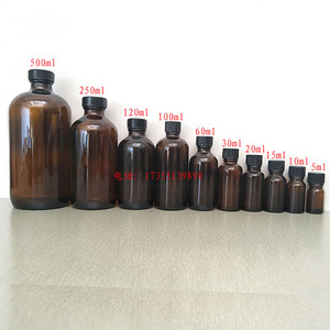 30ml60/120ml240ml480ml棕色试剂瓶样品瓶1L水采样瓶茶色小口玻璃