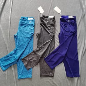 外贸单女士速干运动裤瑜伽跑步训练中长八分裤薄款柔软透气