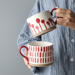 陶瓷水杯马克杯耐热茶杯咖啡杯ins网红随手杯学生杯子果汁牛奶杯
