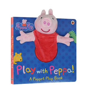 英文原版 小猪佩奇 Play with Peppa Hand Puppet Book 粉红猪小妹佩琪佩佩猪 手偶书 纸板书 亲子互动