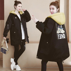 大码女装时尚新款棉衣冬季加绒保暖韩版学生bf宽松羊羔绒外套棉服