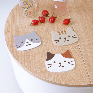 日式可爱猫咪硅胶杯垫水杯垫创意家用防烫耐热防滑隔热垫餐桌垫