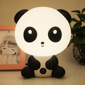 创意卡通可爱节能台灯礼品熊猫儿童房卧室插电床头灯 LED灯小夜灯