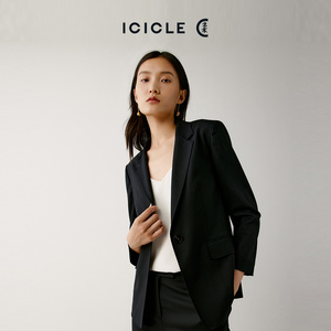 ICICLE之禾女装春夏精纺羊毛一粒扣简约通勤纯色西装外套
