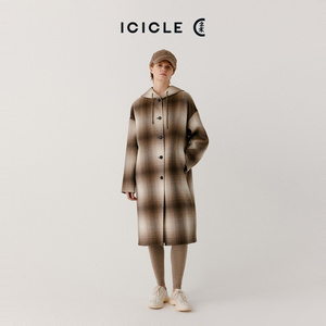【自然之道】ICICLE之禾女装秋冬款羊绒混纺双面呢大衣
