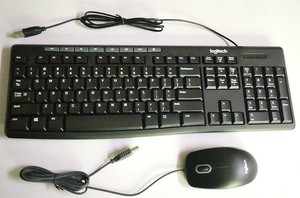 原装罗技MK200 有线USB鼠标罗技M-U0026有线USB鼠标 K200有线键盘
