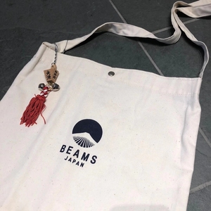 BEAMS JAPAN 男女款富士山logo 帆布单肩包挎包 三色 日产20ss