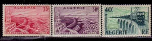 HA88法属阿尔及利亚1957年海滨城市,火车和铁路拱桥 邮票新3全