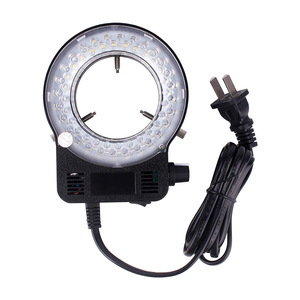 包邮显微镜环形led灯直插LED 56灯珠可调亮度显微镜光源灯物镜灯