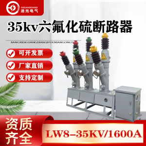 LW8-40.5/1250A户外高压六氟化硫断路器罐式SF6断路器Y型侧装35kv