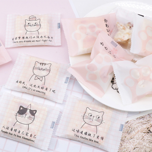 原创设计猫爪饼干包装袋雪花酥曲奇小零食烘焙包装食品机封袋