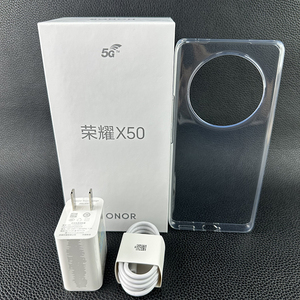 荣耀X50原装充电器数据线正品35W超级快充插头Type-C 3A急速闪充电线白色原配自带原厂手机壳保护套软壳TPU