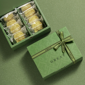 ins绿豆糕包装盒8粒玛德琳凤梨酥点心礼盒烘焙饼干高档伴手礼盒子