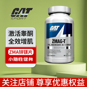 美国GAT概特ZMAG-T锌镁威力素促睾酮素男士ZMA健身睡眠恢复90粒