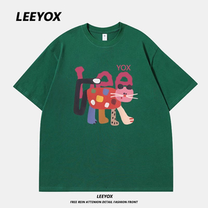 【一折专区】LeeYOX官方联名|大牌折扣|新款短袖t恤男女同款上衣