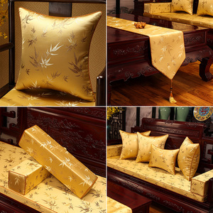 中式实木沙发垫沙发套罩海绵垫沙发坐垫防滑布艺乳胶垫子四季通用