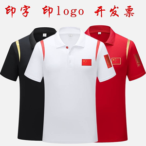 中国队运动T恤武术教练短袖男女速干游泳训练服翻领POLO衫定制