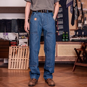 红风 牛仔裤美式咔哈特b01周年版多口袋工装裤直筒双膝伐木裤B73