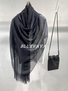 BLUEVAVA|女装 柔软舒服 百搭 轻薄羊绒须边披肩围巾