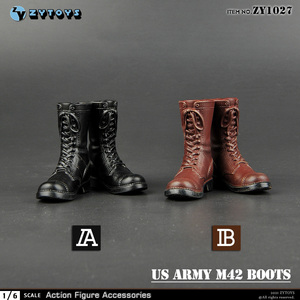 ZYTOYS 1/6 ZY1027 WWII 二战美军M42军靴 鞋子2色 兵人模型 现货