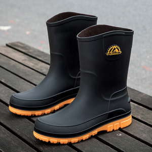 2024男士新款中筒雨鞋外穿赶海钓鱼池塘水鞋雨天专用雨靴防滑防水