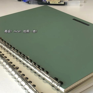 日本kokuyo国誉活页本一米新纯系列超薄可拆卸外壳复古风线圈本进口原纸笔记本日记本可换活页记事本子A5/B5