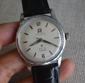 二手瑞士六十年代古董手表 铁达时TITUS男士手动机械表