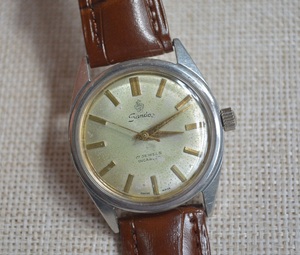 二手老式古董机械手表 老瑞士手表 山度士 男士手卷机械手表
