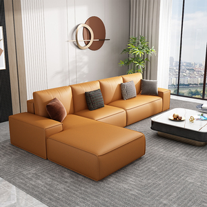 免洗科技布艺沙发大小户型轻奢客厅套装组合三人乳胶现代简约沙发