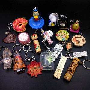 日本中古卡通娃娃挂件钥匙扣包装饰两小无猜夏威夷风情竹笛海豚