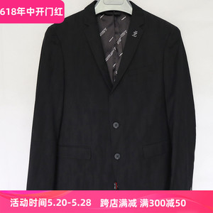 Q9QDX211SA 利家商务男士单排扣西装时尚修身暗花纹西服单衣外套